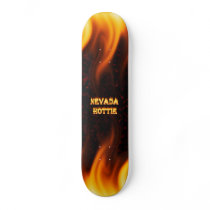 Nevada Hottie fire and red marble heart skateboards by ultraflames Nevada Hottie fire and red marble heart skateboards