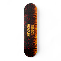 Nevada Hottie fire and red marble heart skateboards by ultraflames Nevada Hottie fire and red marble heart skateboards