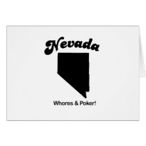 Nevada Motto - Whores and Poker Greeting Card