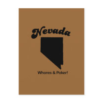 Nevada Motto - Whores and Poker postcards by Shirtuosity Nevada Motto - Whores and Poker postcards