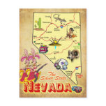 Nevada State Map Postcard