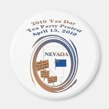 Nevada Tax Day Tea Party Protest Refrigerator Magnet