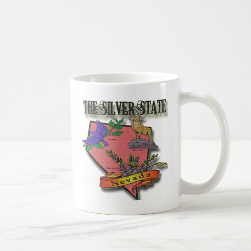 Nevada The Silver State Sagebush Bighorn Bluebird Coffee Mug