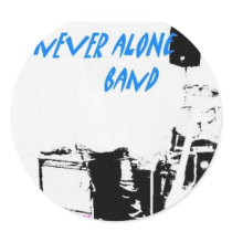 Never Alone Band stickers