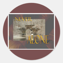 Never alone Golden Bridge Sticker