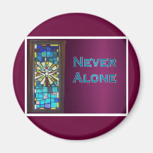 Never Alone Holy Spirit Window Fridge Magnet