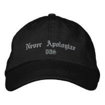 Never Apologize, DDS Baseball Cap