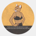 Never approach a cougar. sticker