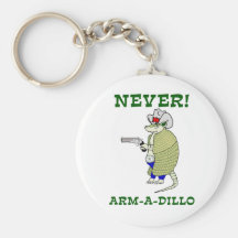 Never Arm-A-Dillo Keychain