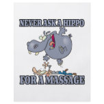 never ask a hippo for a massage flyers
