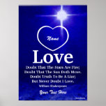Never Doubt I Love You Poster-Customize