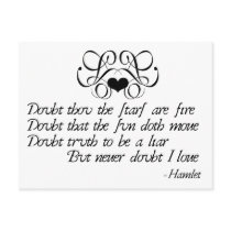 Never Doubt Ophelia postcards