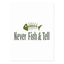 Never Fish & Tell postcards