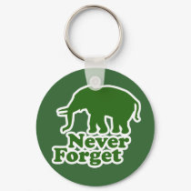 Never Forget Funny Satire Elephant keychains