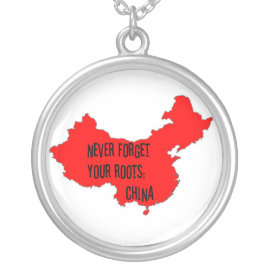 Never forget your roots: China necklace
