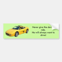 Never give the devil a ride - Bumper Sticker