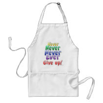 Never Give Up aprons