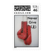 Never Give Up Boxing Gloves Book of Stamps