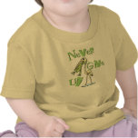 Never Give Up Frog Choking Heron t-shirts
