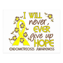 Never Give Up Hope 4 Endometriosis Postcard