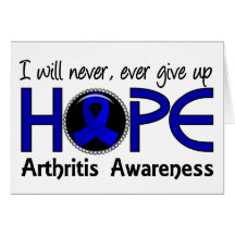 Never Give Up Hope 5 Arthritis Cards
