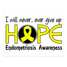 Never Give Up Hope 5 Endometriosis Post Card