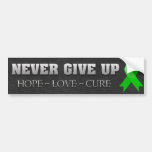 Never Give Up Hope Bile Duct Cancer Awareness Bumper Stickers