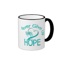 Never Give Up Hope Cervical Cancer Coffee Mug
