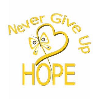 Never Give Up Hope Childhood Cancer shirt