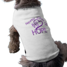 Never Give Up Hope Domestic Violence Dog T Shirt
