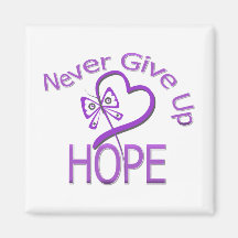Never Give Up Hope Domestic Violence Fridge Magnets