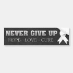 Never Give Up Hope Mesothelioma Awareness Bumper Stickers