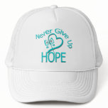 Never Give Up Hope Ovarian Cancer Mesh Hat