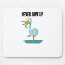 Never Give Up Insperational Design Mouse Pads