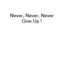 Never give up - Ladies spaghetti strap T t-shirts