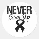 Never Give Up (Melanoma) Round Sticker