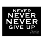 Never Give Up -  Motivational Postcard