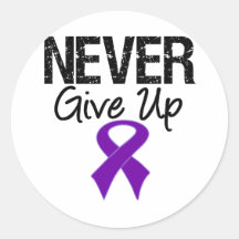 Never Give Up (Pancreatic Cancer) Round Sticker