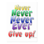 Never Give Up Postcard