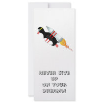 Never Give Up Customized Rack Card