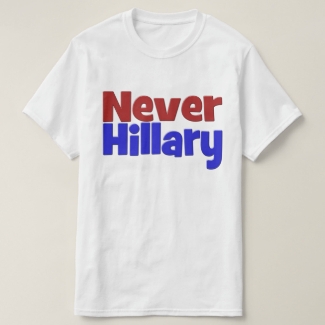 Never Hillary Shirt, red & blue