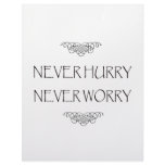 Never Hurry Never Worry Personalized Letterhead