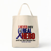 Never Knew A Hero 2 Aunt (Support Our Troops) Tote Bag