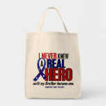 Never Knew A Hero 2 Brother (Support Our Troops) Canvas Bags