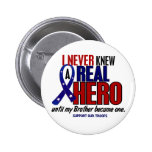 Never Knew A Hero 2 Brother (Support Our Troops) Button