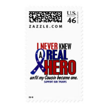Never Knew A Hero 2 Cousin (Support Our Troops) Postage Stamp