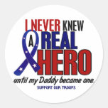 Never Knew A Hero 2 Daddy (Support Our Troops) Sticker