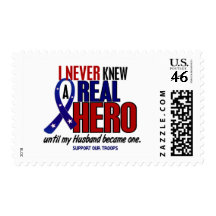 Never Knew A Hero 2 Husband (Support Our Troops) Stamp
