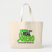 Never Knew A Hero 2 LIME GREEN (Sister) Canvas Bag