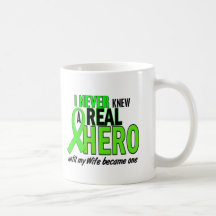 Never Knew A Hero 2 LIME GREEN (Wife) Mugs